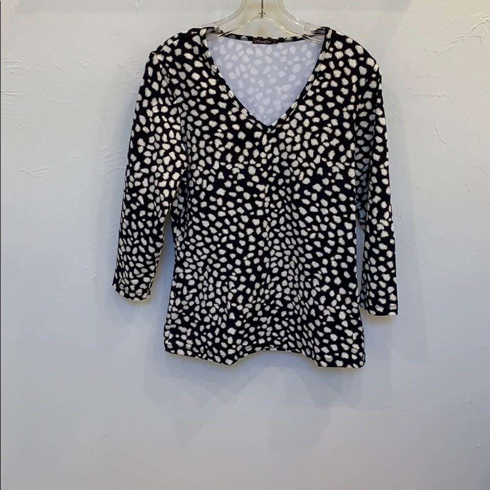J McLaughlin Black, beige/gray, Classic Tee